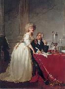 Jacques-Louis David Portrait of Monsieur de Lavoisier and his Wife, chemist Marie-Anne Pierrette Paulze Spain oil painting artist